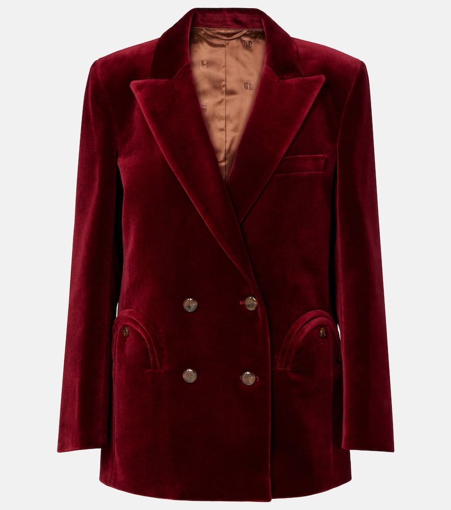 Blazé Milano Everynight Double Breasted Cotton Velvet Blazer