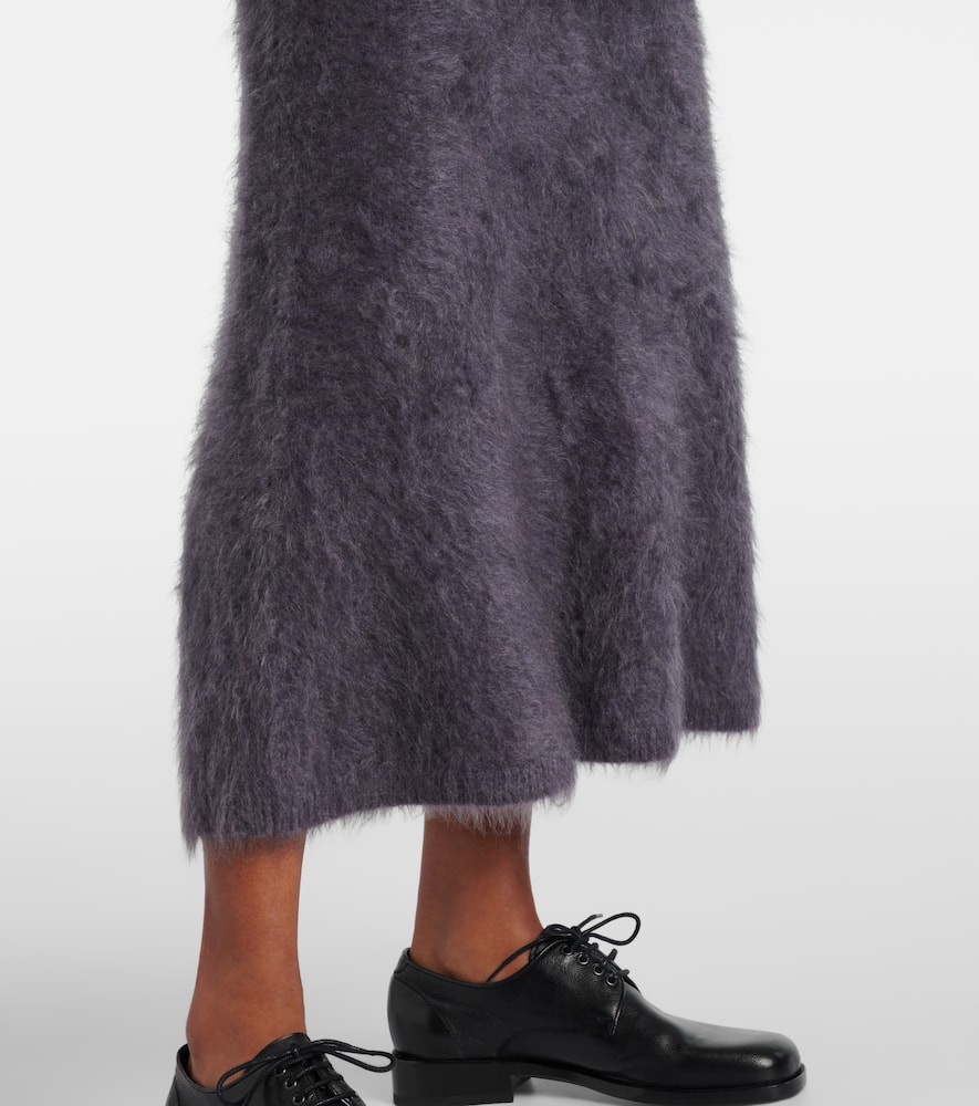 Lisa Yang Asta Cashmere Midi Skirt In Gray