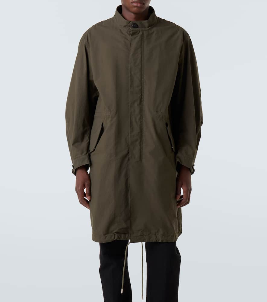Givenchy Stamp Cotton-blend Raincoat In Green