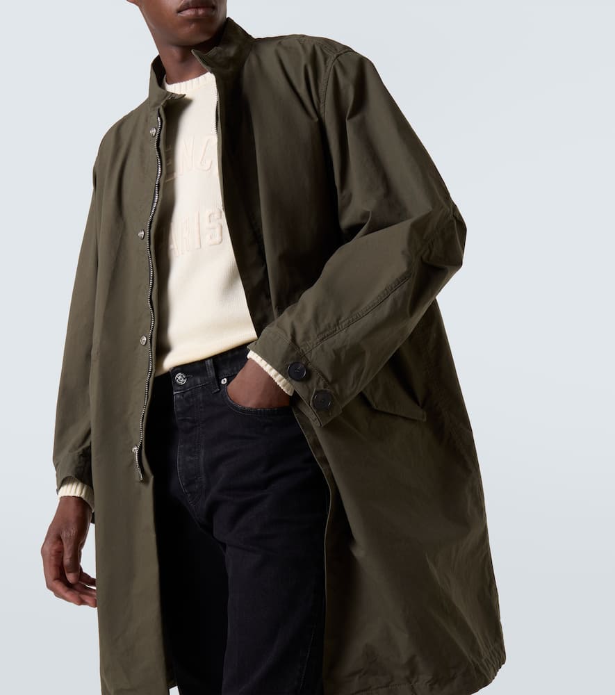 Givenchy Stamp Cotton-blend Raincoat In Green
