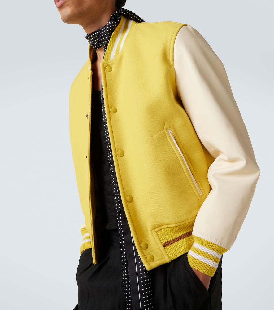  Tom Ford Tom Ford Wool And Leather Varsity Jacket 