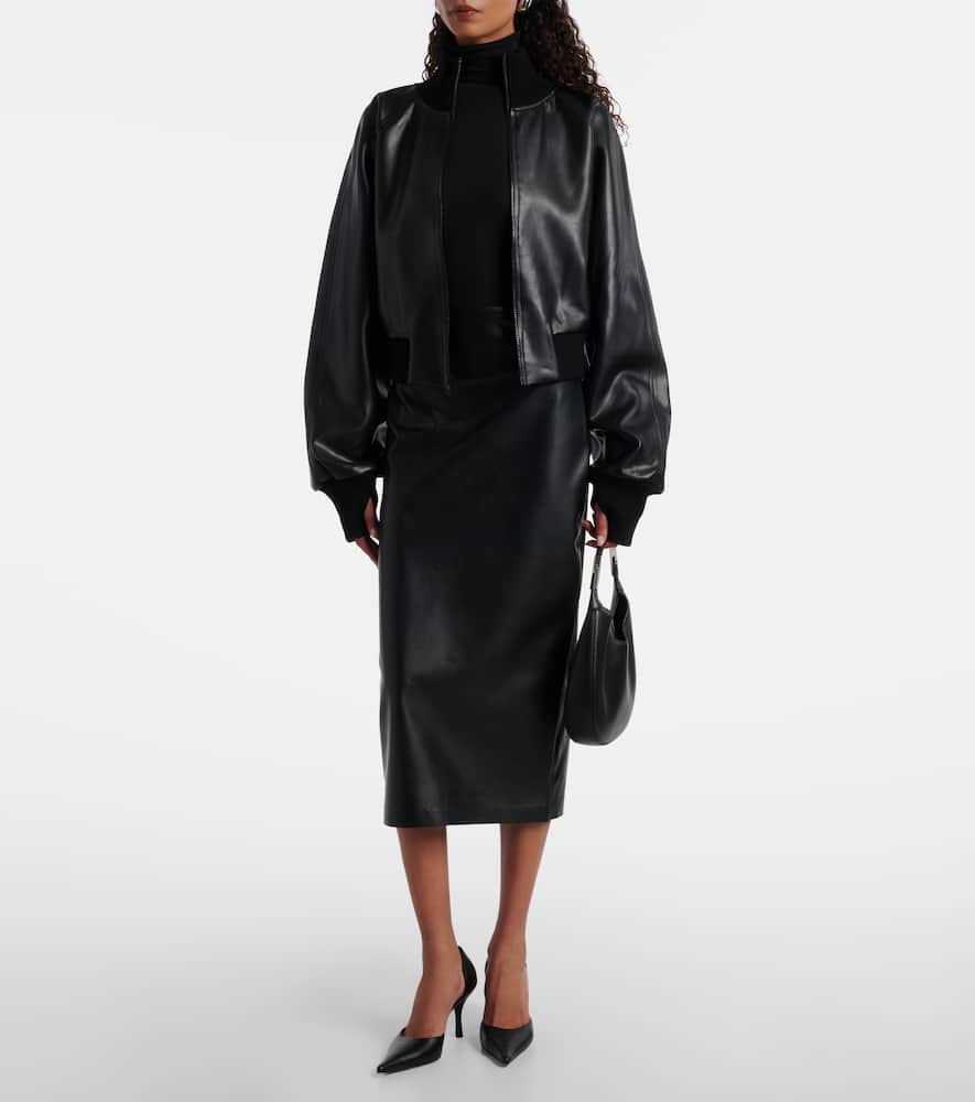 Norma Kamali Straight Skirt To Midcalf In Black
