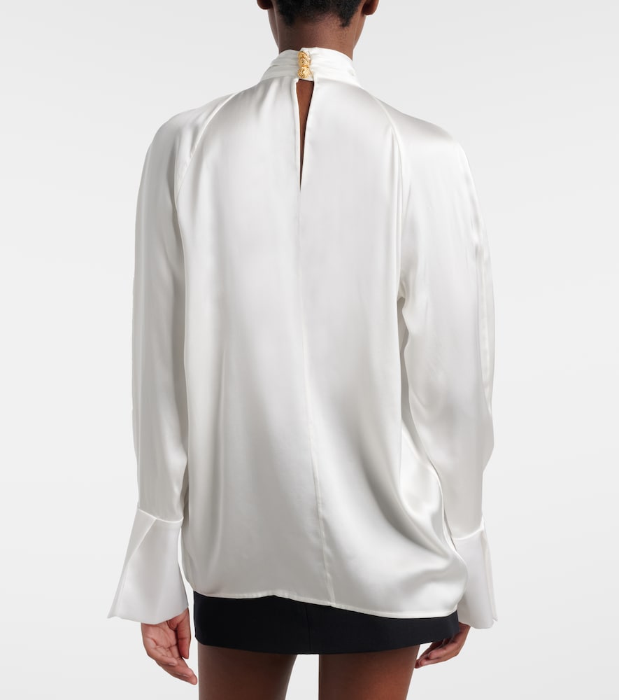  Balmain Balmain Bluse Aus Seidensatin 