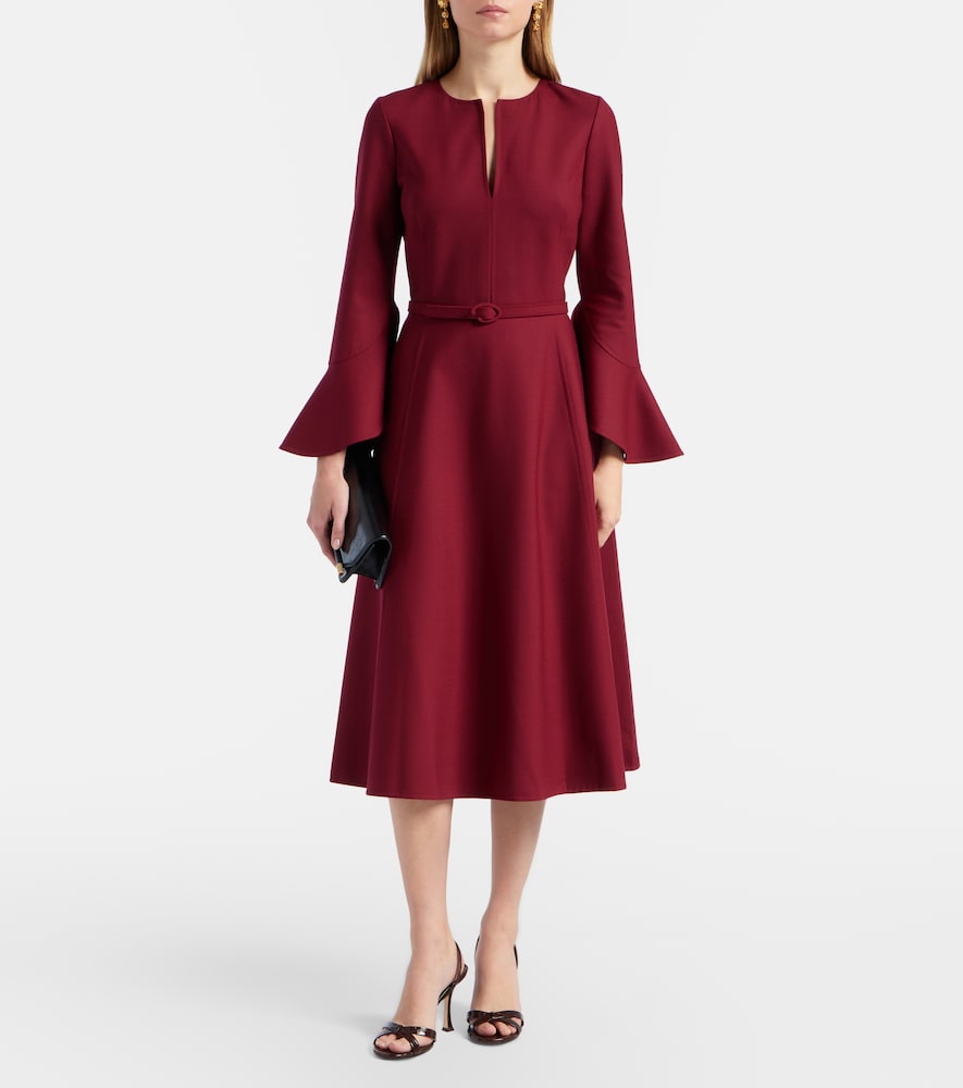 Oscar de la Renta Wool-blend midi dress
