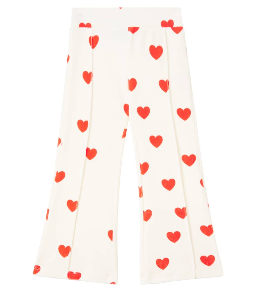 Mini Rodini Printed Cotton-blend Flared Pants In Multi