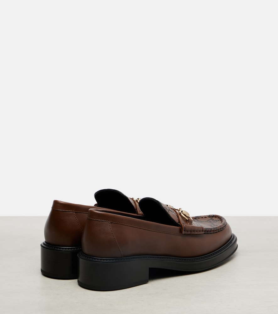  Gucci Gucci Gucci Horsebit Gg Leather Loafers 