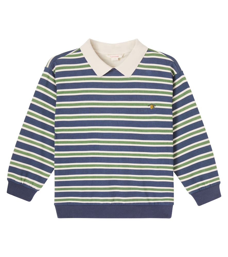 Konges Slojd Konges Sløjd Spotty Striped Cotton Polo Shirt In Blue