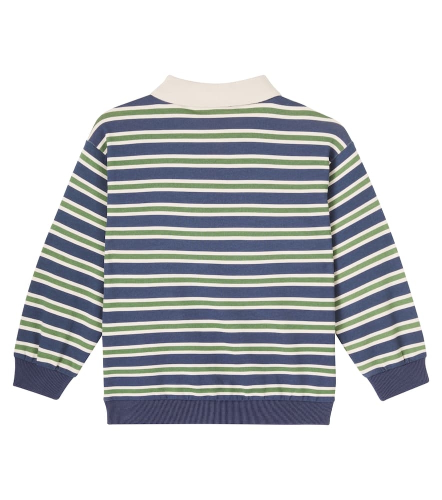 Konges Slojd Konges Sløjd Spotty Striped Cotton Polo Shirt In Blue