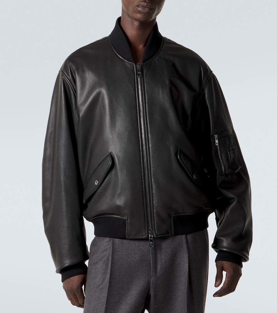  Dolce&gabbana Dolce&gabbana Leather Bomber Jacket 
