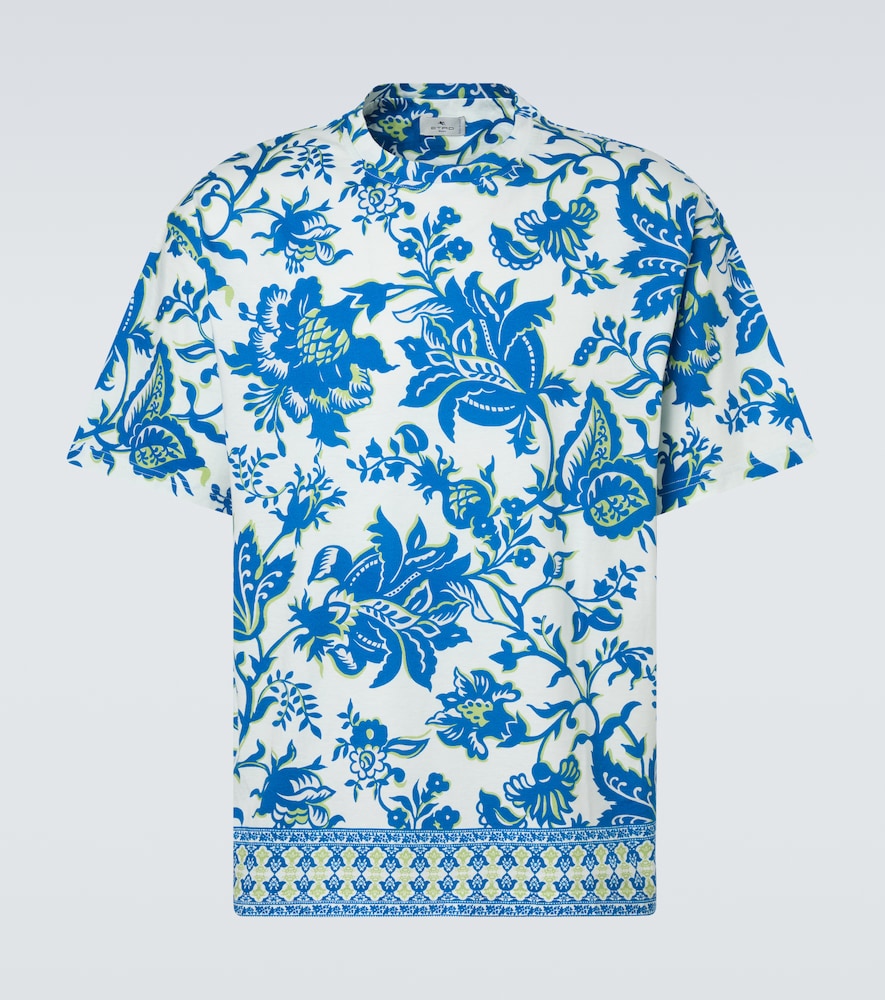 Etro Floral cotton jersey T-shirt　Etro フローラル コットン ジャージ T シャツ Etro