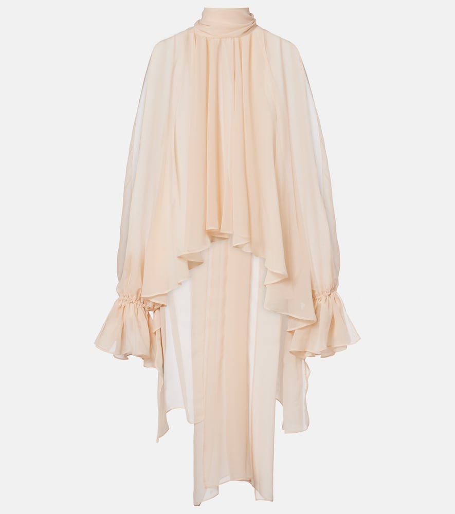 Blumarine Asymmetric georgette blouse