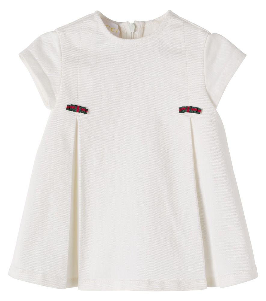 Gucci Kids White Baby Pleated Denim Dress M Size 36 - Mytheresa