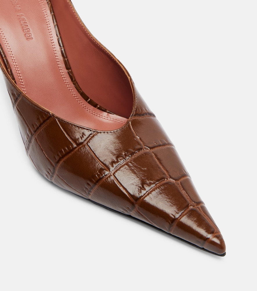  Amina Muaddi Amina Muaddi Anok Croc-effect Leather Pumps 