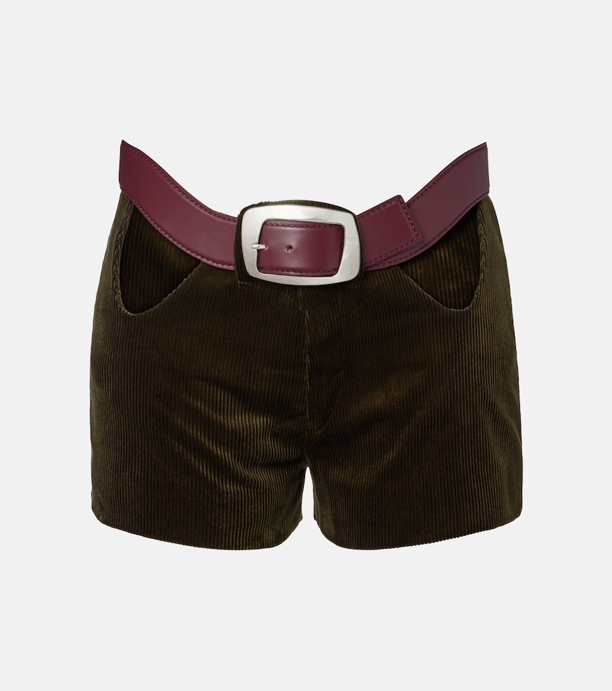 Shorts in velluto a coste di cotone