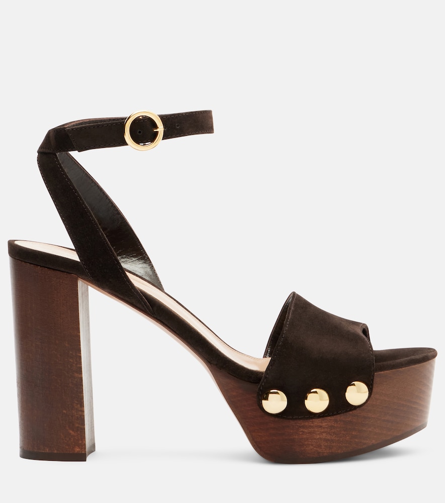 Ardéa Studded Suede Platform Sandals
