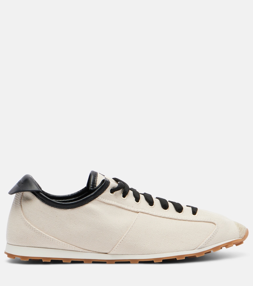  Jacquemus Jacquemus Leather-trimmed Canvas Sneakers 