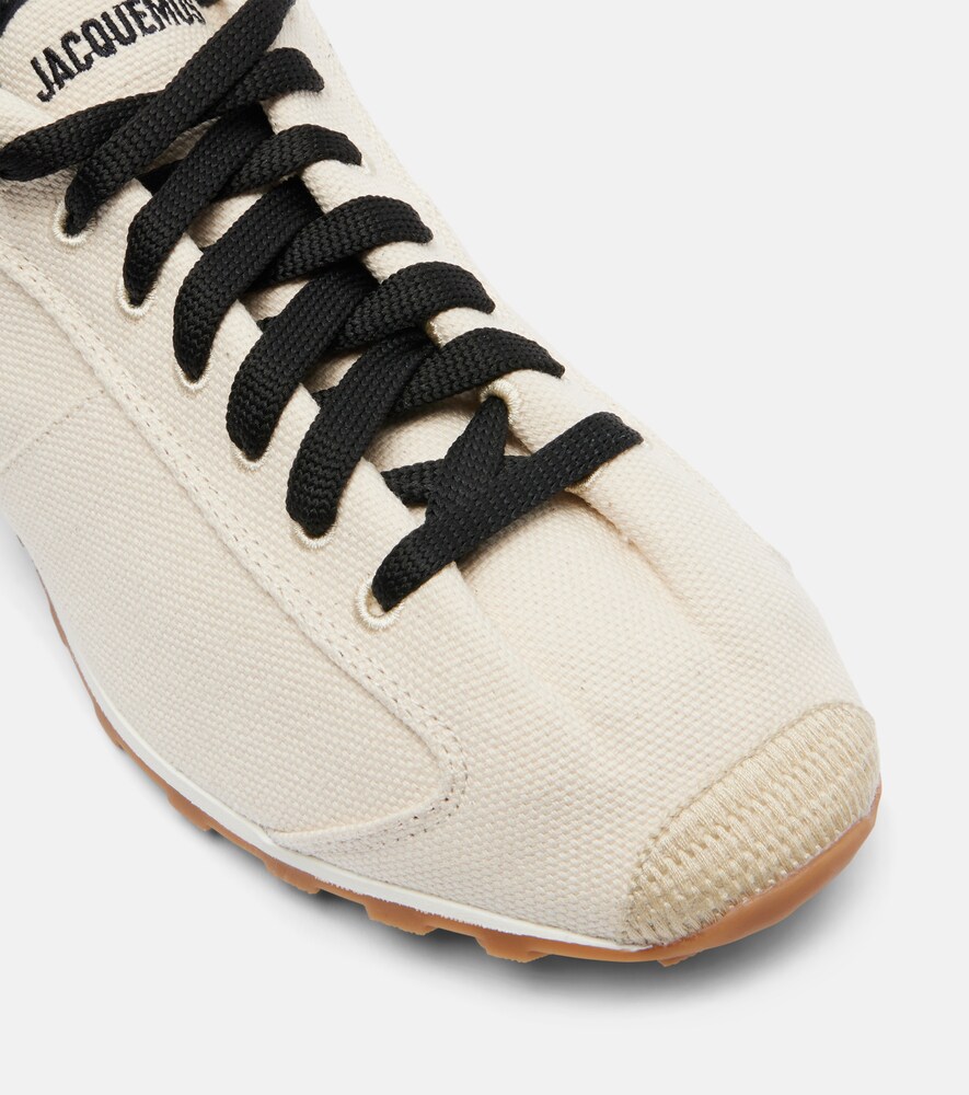 Jacquemus Jacquemus Leather-trimmed Canvas Sneakers 