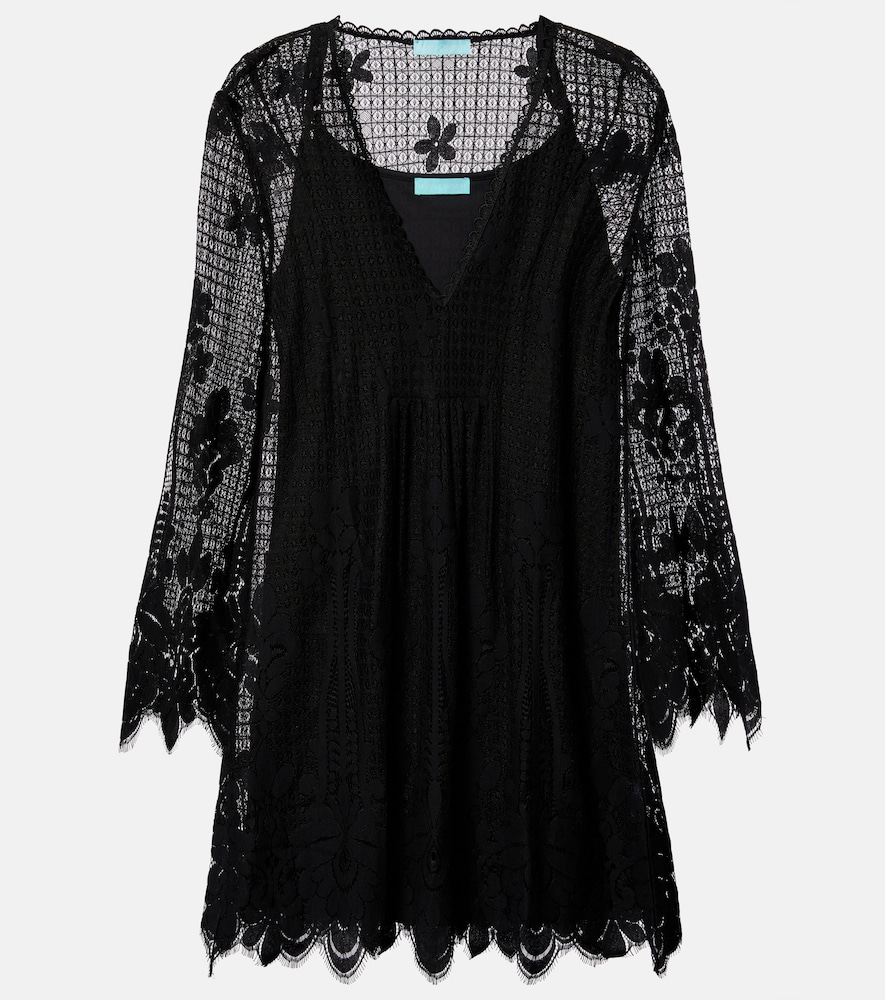 Melissa Odabash Elizabeth cotton-blend lace minidress