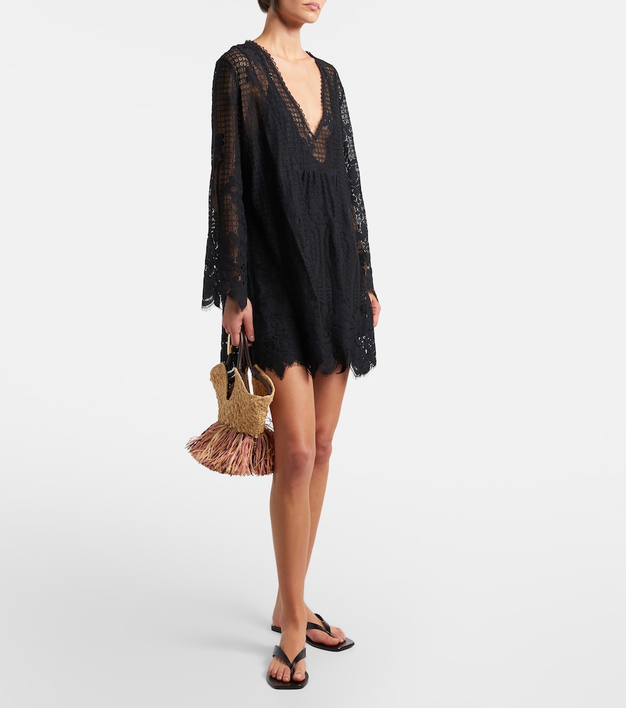  Melissa Odabash Melissa Odabash Elizabeth Cotton-blend Lace Minidress 