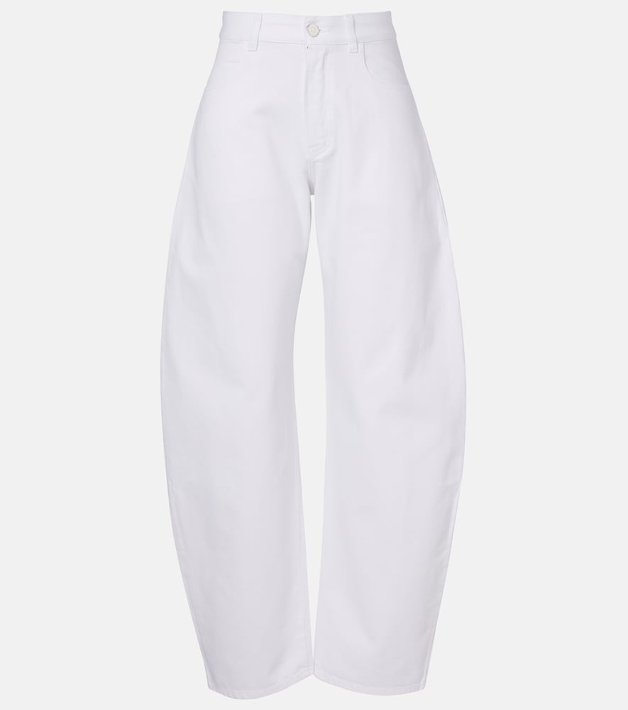 Alaia Women's White Barrel-Leg Jeans Uk Size 12