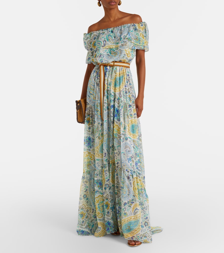 Etro Paisley silk chiffon maxi dress