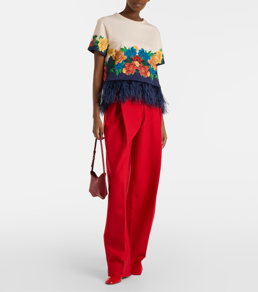La DoubleJ La Scala floral cotton jersey T-shirt