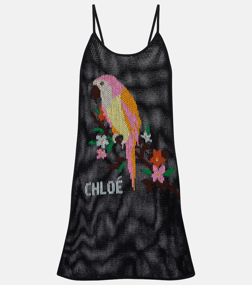 Chloé Besticktes Minikleid aus Baumwolle