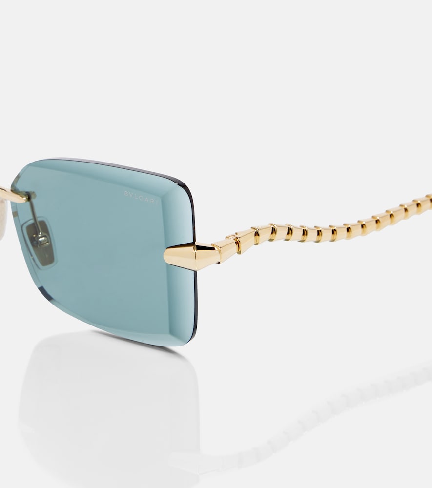  Bvlgari Bvlgari Serpenti Viper Rectangular Sunglasses 