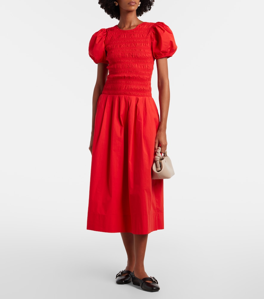  Ganni Ganni Midikleid Aus Popeline 