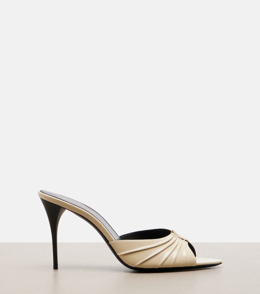  Saint Laurent Saint Laurent Pantoletten Babylone Aus Leder 