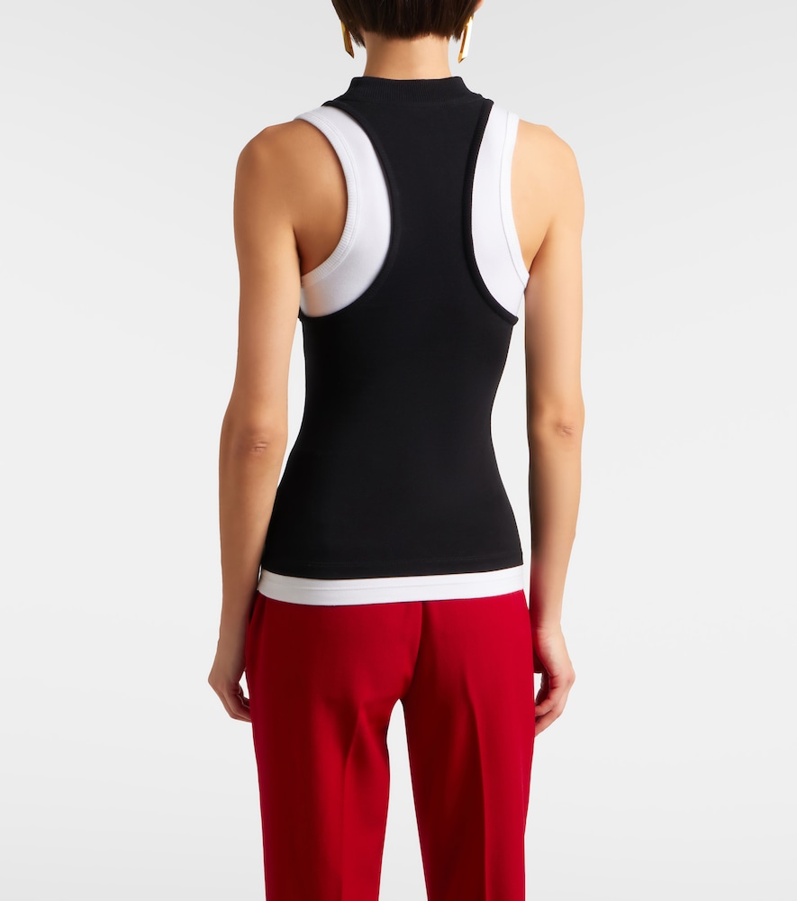 Layered Cotton-Blend Tank Top
