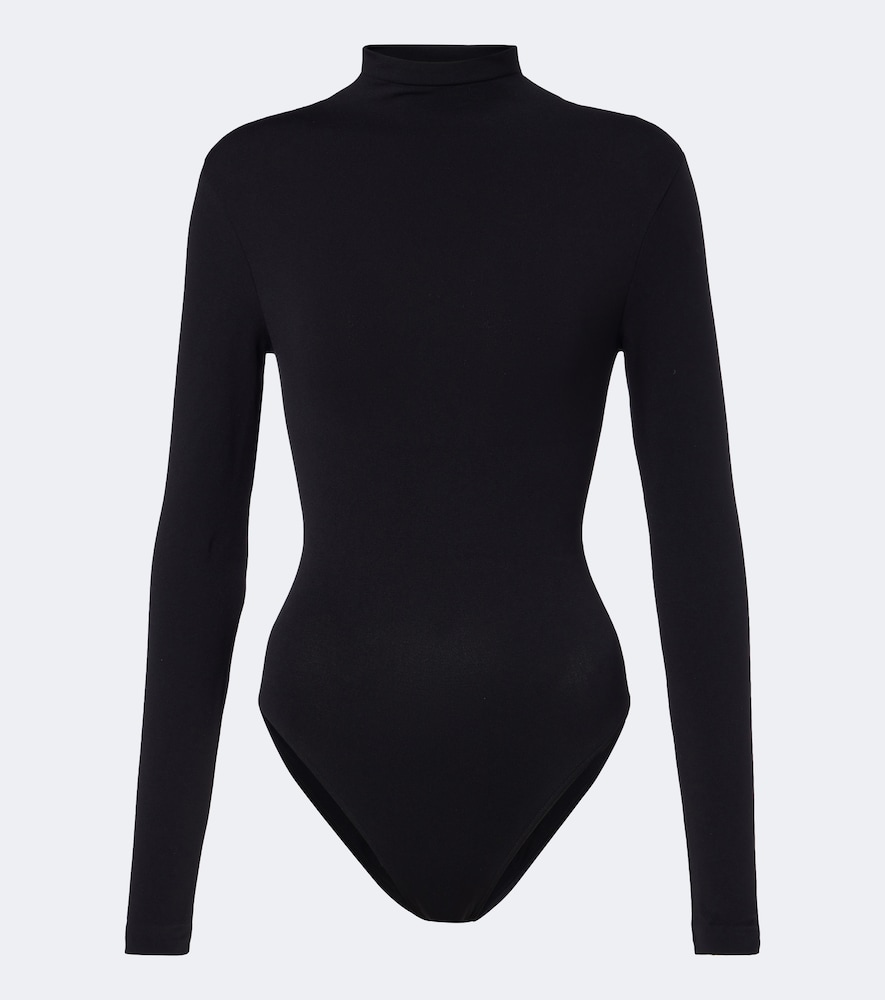 Formgebender Rollkragen-Body aus Jersey