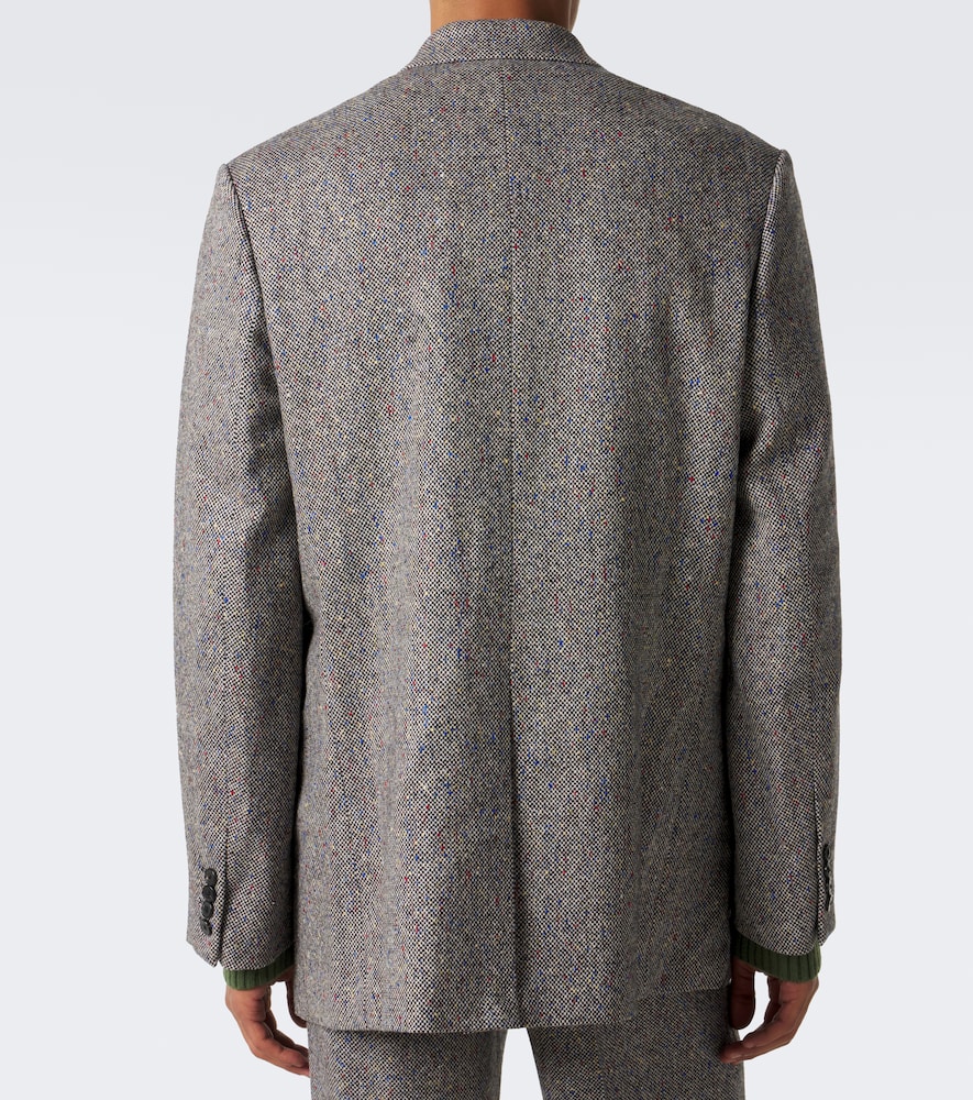 Checked Double-Breasted Blazer