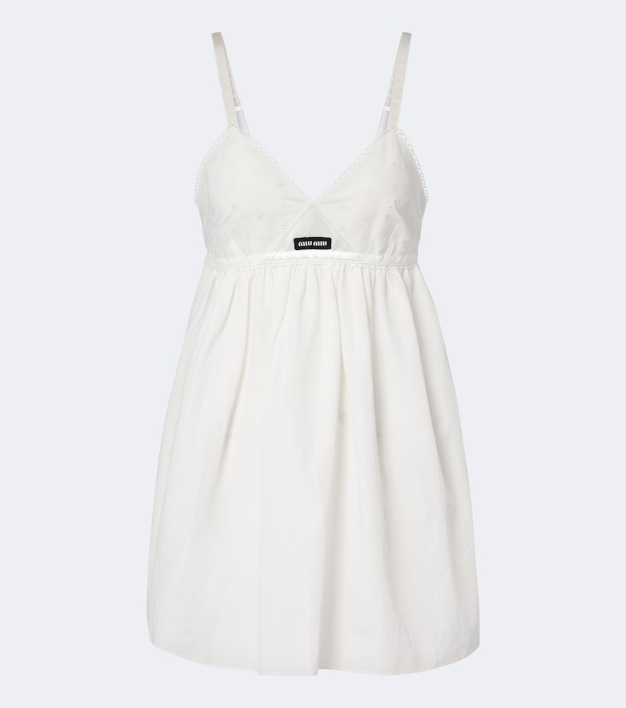 Minikleid aus Baumwolle und Leinen