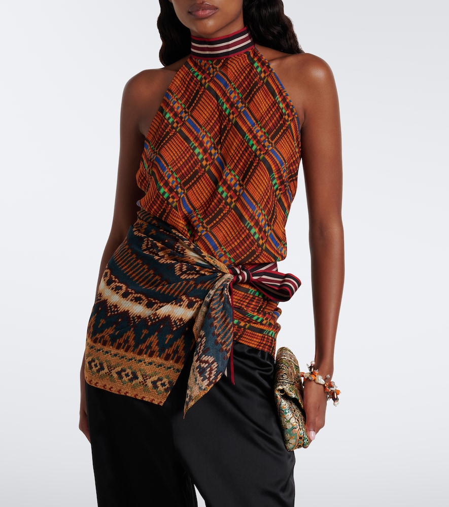 Printed Halterneck Top