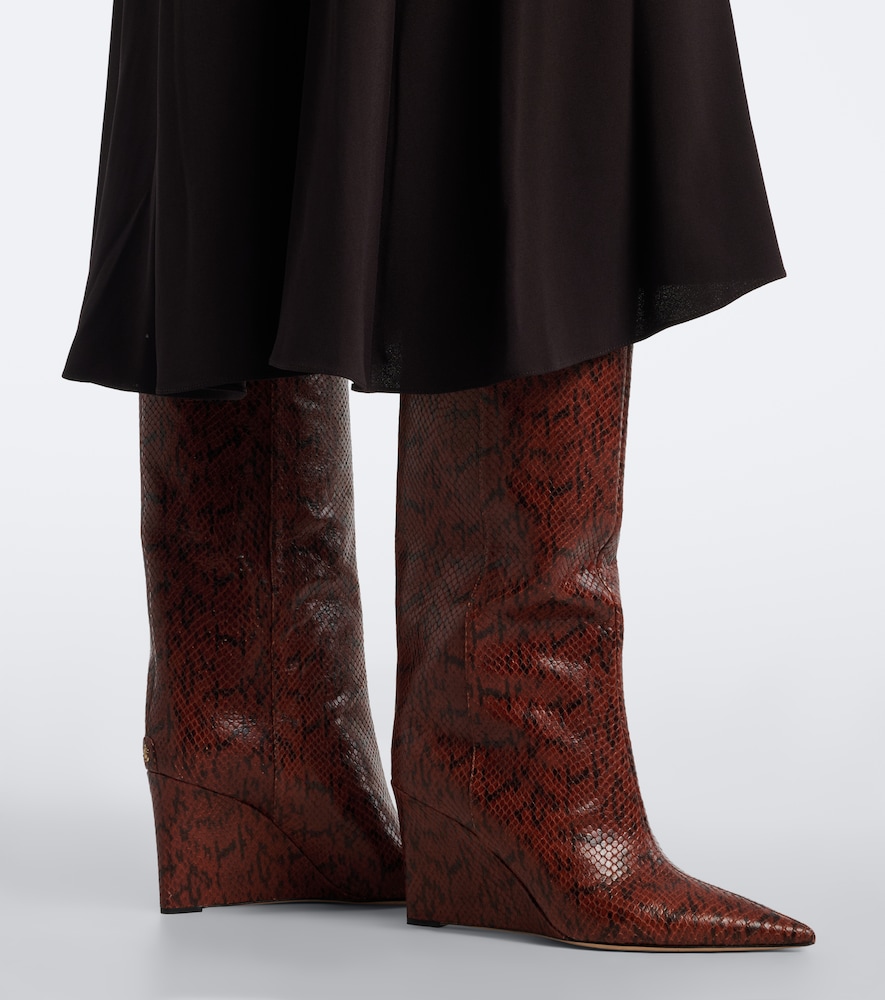 Blake Snake-Effect Knee-High Boots