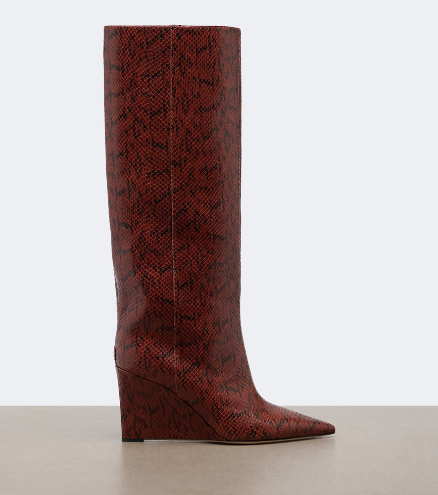 Blake Snake-Effect Knee-High Boots