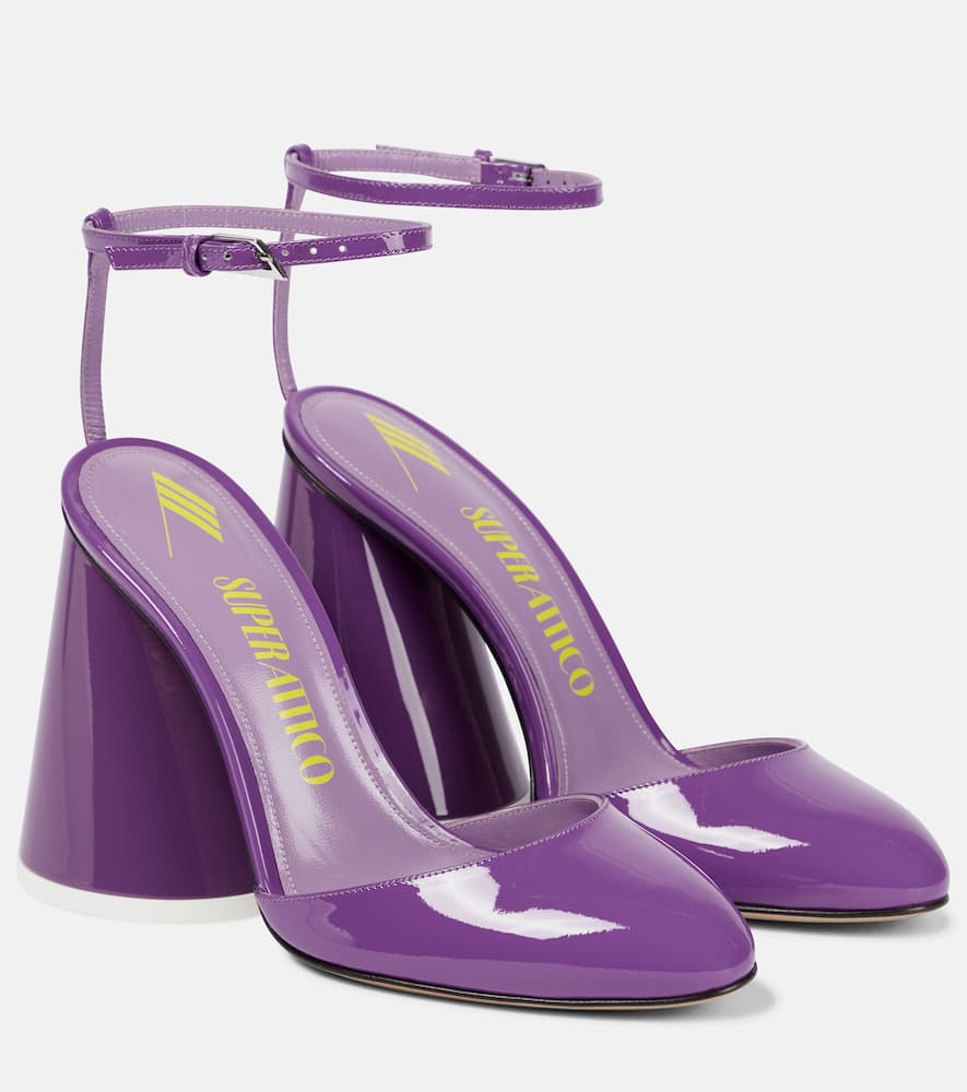 The Attico Luz patent leather slingback pumps