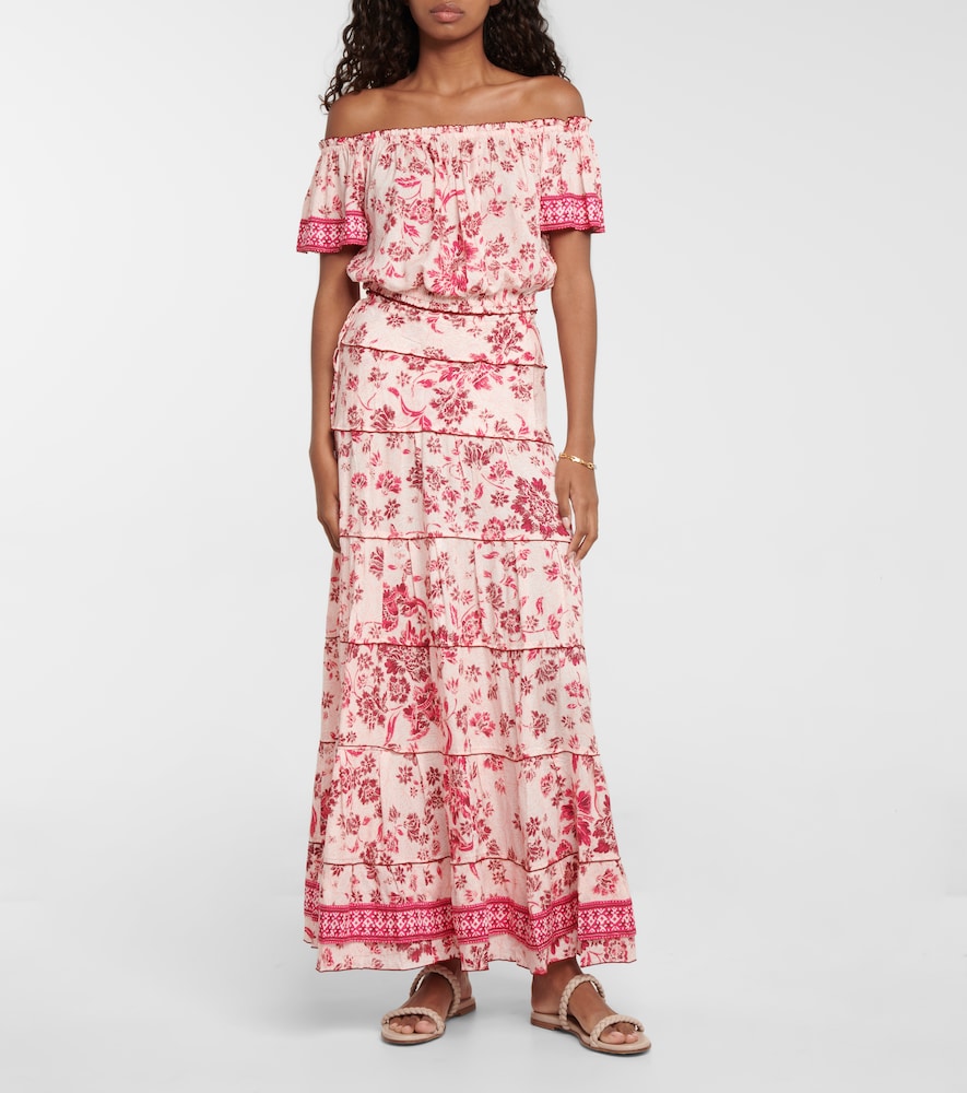 Poupette St Barth Camila floral maxi skirt