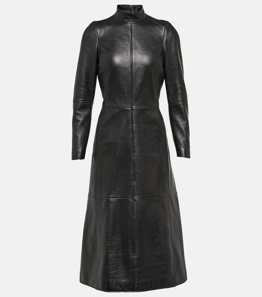 Balenciaga Leather midi dress