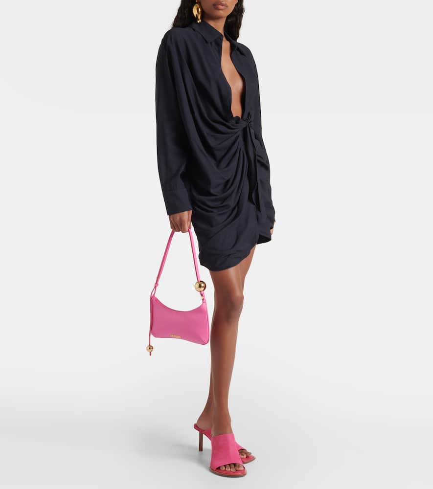 Jacquemus Le Bisou Perle leather shoulder bag