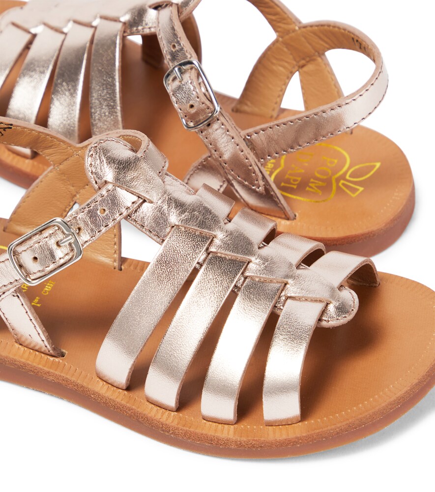  Pom D'api Pom D'api Sandalen Plagette Strap Aus Metallic-leder 