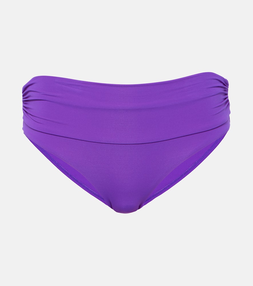 Melissa Odabash Bel Air Gathered Bikini Bottoms In Purple