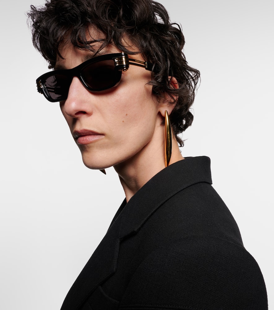 Bottega Veneta Bolt Square Sunglasses In Black