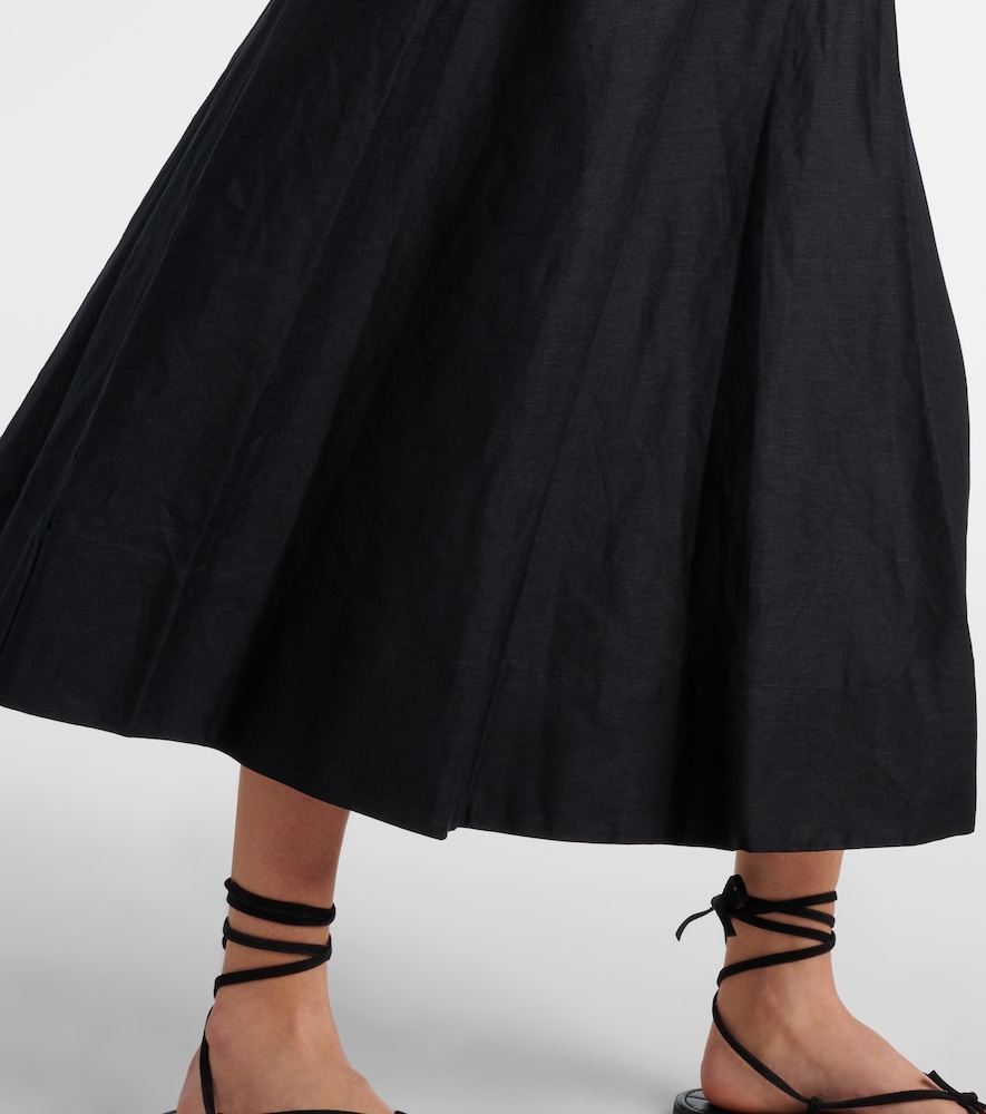  Simkhai Simkhai Midikleid Malena Aus Einem Leinengemisch 
