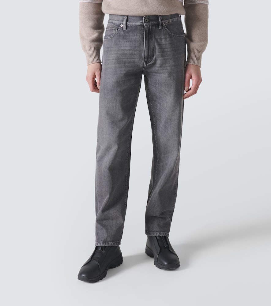 ZEGNA ROCCIA FADED STRAIGHT JEANS