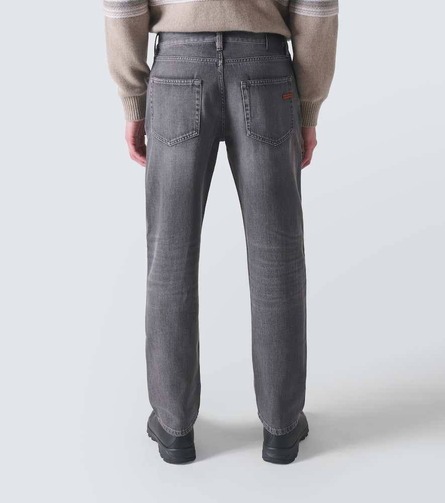 ZEGNA ROCCIA FADED STRAIGHT JEANS