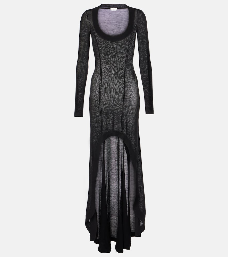 Virgin wool maxi dress