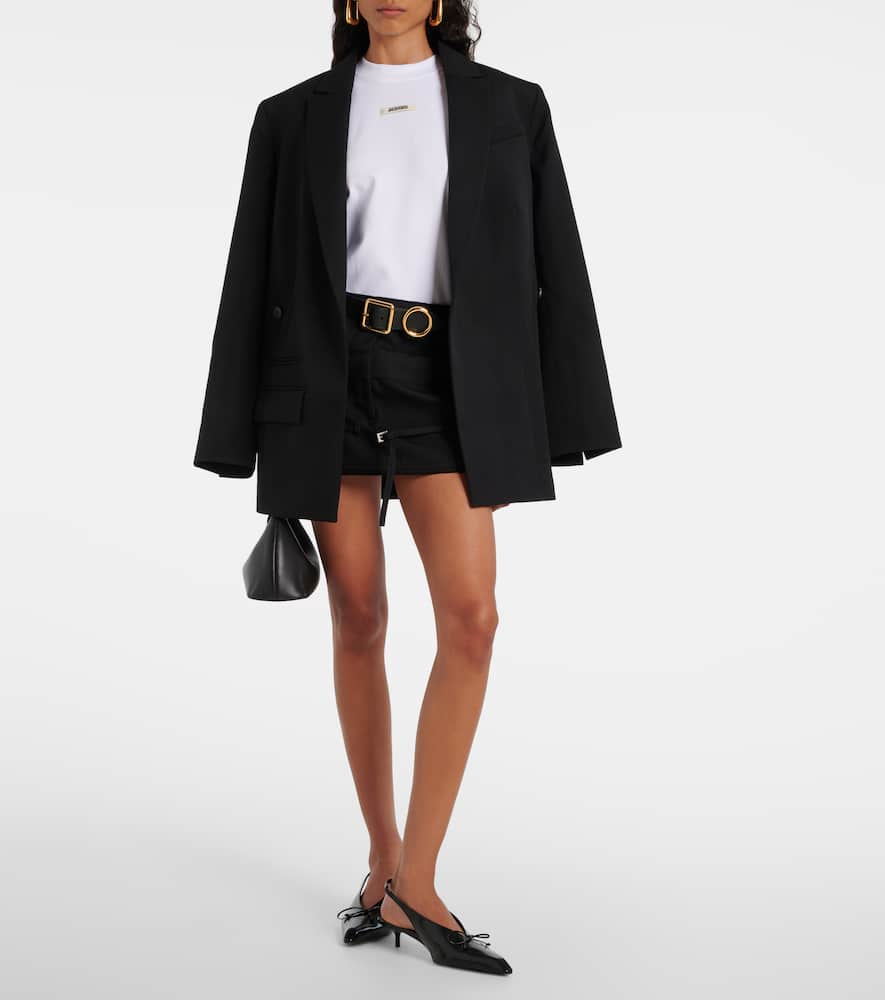 Jacquemus The Gros Grain Long-sleeved T-shirt In White