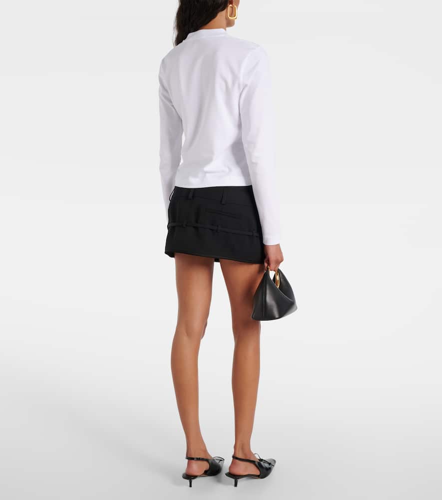 Jacquemus The Gros Grain Long-sleeved T-shirt In White